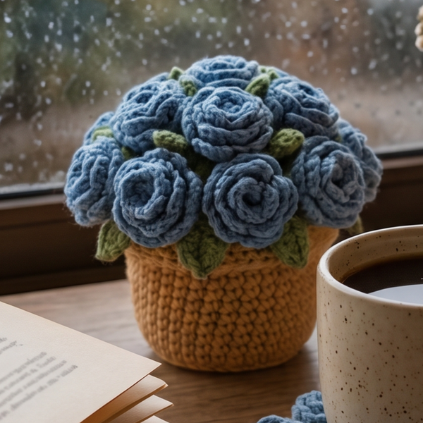 handmade crochet flower coasters