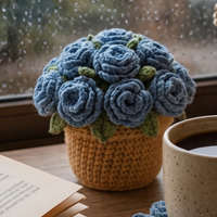 handmade crochet flower coasters