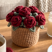 handmade crochet flower coasters