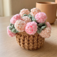 handmade crochet flower coasters