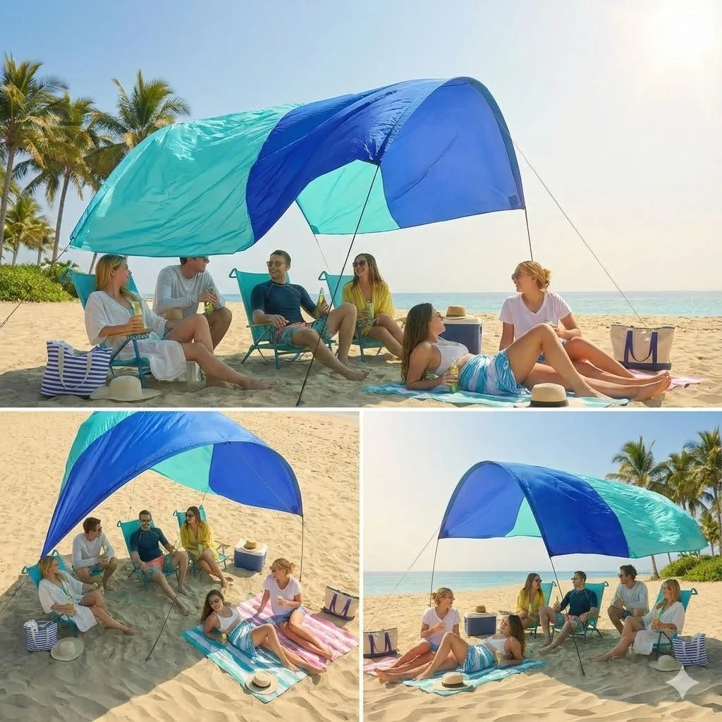 Wind-Resistant Beach Shade
