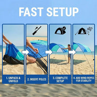 Wind-Resistant Beach Shade